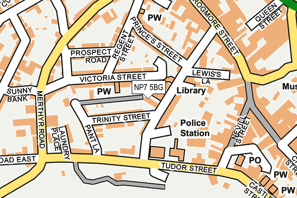 NP7 5BG map - OS OpenMap – Local (Ordnance Survey)