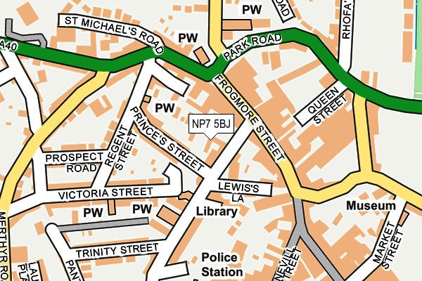 NP7 5BJ map - OS OpenMap – Local (Ordnance Survey) NP7 5BJ map - OS OpenMap – Local (Ordnance Survey)