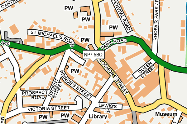 NP7 5BQ map - OS OpenMap – Local (Ordnance Survey) NP7 5BQ map - OS OpenMap – Local (Ordnance Survey)