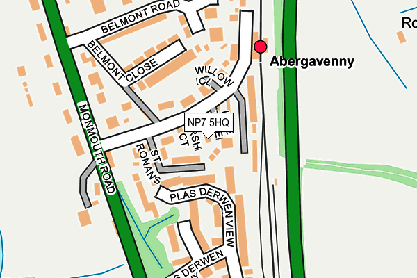 NP7 5HQ map - OS OpenMap – Local (Ordnance Survey) NP7 5HQ map - OS OpenMap – Local (Ordnance Survey)
