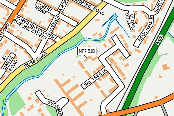 NP7 5JD map - OS OpenMap – Local (Ordnance Survey) NP7 5JD map - OS OpenMap – Local (Ordnance Survey)