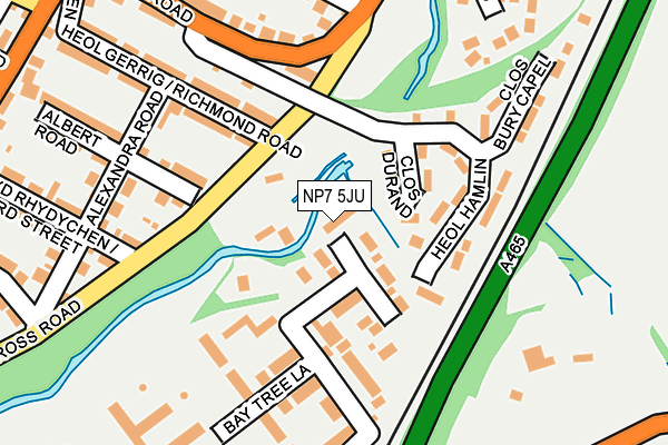 NP7 5JU map - OS OpenMap – Local (Ordnance Survey) NP7 5JU map - OS OpenMap – Local (Ordnance Survey)