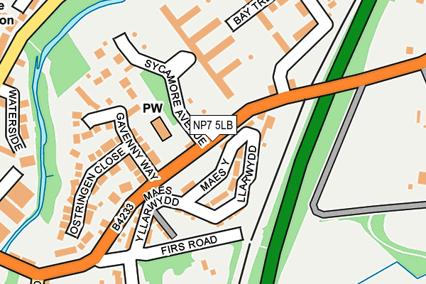 NP7 5LB map - OS OpenMap – Local (Ordnance Survey) NP7 5LB map - OS OpenMap – Local (Ordnance Survey)