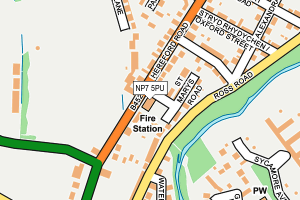 NP7 5PU map - OS OpenMap – Local (Ordnance Survey) NP7 5PU map - OS OpenMap – Local (Ordnance Survey)