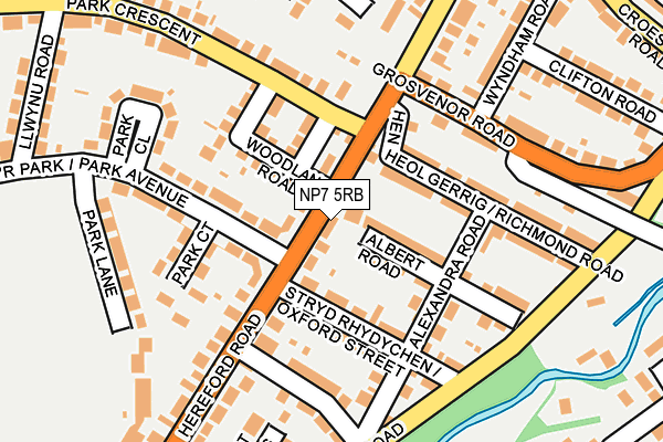 NP7 5RB map - OS OpenMap – Local (Ordnance Survey) NP7 5RB map - OS OpenMap – Local (Ordnance Survey)