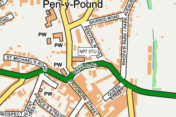 NP7 5TU map - OS OpenMap – Local (Ordnance Survey) NP7 5TU map - OS OpenMap – Local (Ordnance Survey)