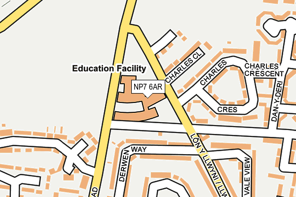 NP7 6AR map - OS OpenMap – Local (Ordnance Survey) NP7 6AR map - OS OpenMap – Local (Ordnance Survey)