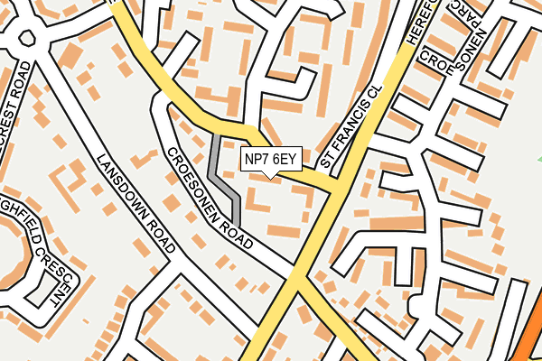 NP7 6EY map - OS OpenMap – Local (Ordnance Survey) NP7 6EY map - OS OpenMap – Local (Ordnance Survey)