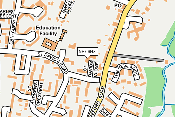 NP7 6HX map - OS OpenMap – Local (Ordnance Survey) NP7 6HX map - OS OpenMap – Local (Ordnance Survey)