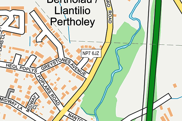 NP7 6JZ map - OS OpenMap – Local (Ordnance Survey) NP7 6JZ map - OS OpenMap – Local (Ordnance Survey)
