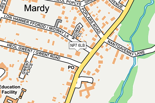NP7 6LB map - OS OpenMap – Local (Ordnance Survey) NP7 6LB map - OS OpenMap – Local (Ordnance Survey)