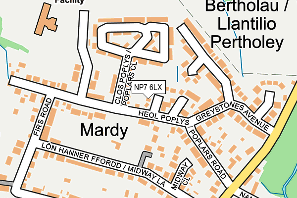 NP7 6LX map - OS OpenMap – Local (Ordnance Survey) NP7 6LX map - OS OpenMap – Local (Ordnance Survey)