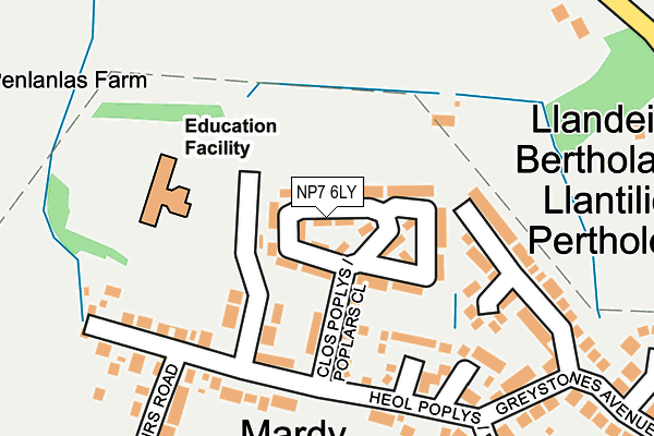 NP7 6LY map - OS OpenMap – Local (Ordnance Survey) NP7 6LY map - OS OpenMap – Local (Ordnance Survey)
