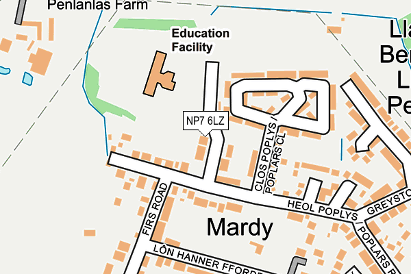 NP7 6LZ map - OS OpenMap – Local (Ordnance Survey) NP7 6LZ map - OS OpenMap – Local (Ordnance Survey)