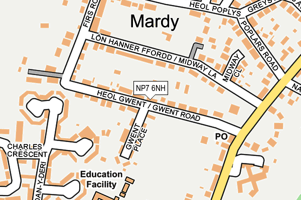 NP7 6NH map - OS OpenMap – Local (Ordnance Survey) NP7 6NH map - OS OpenMap – Local (Ordnance Survey)