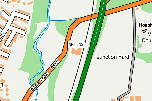 NP7 6NS map - OS OpenMap – Local (Ordnance Survey) NP7 6NS map - OS OpenMap – Local (Ordnance Survey)