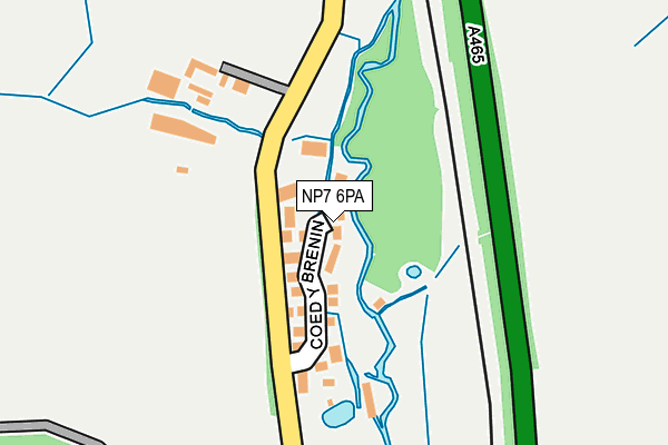 NP7 6PA map - OS OpenMap – Local (Ordnance Survey) NP7 6PA map - OS OpenMap – Local (Ordnance Survey)