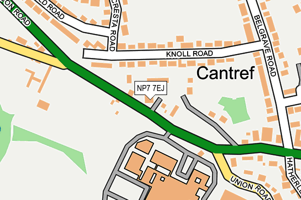 NP7 7EJ map - OS OpenMap – Local (Ordnance Survey) NP7 7EJ map - OS OpenMap – Local (Ordnance Survey)