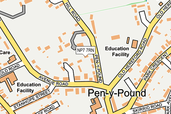 NP7 7RN map - OS OpenMap – Local (Ordnance Survey) NP7 7RN map - OS OpenMap – Local (Ordnance Survey)