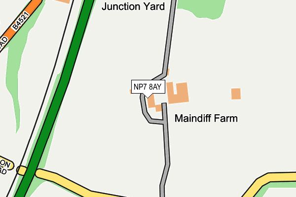 NP7 8AY map - OS OpenMap – Local (Ordnance Survey) NP7 8AY map - OS OpenMap – Local (Ordnance Survey)