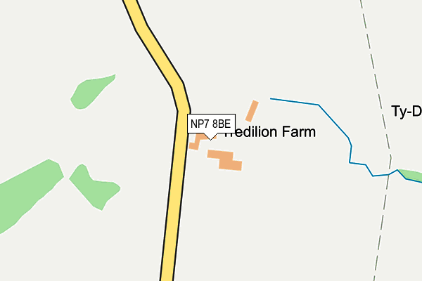 NP7 8BE map - OS OpenMap – Local (Ordnance Survey) NP7 8BE map - OS OpenMap – Local (Ordnance Survey)