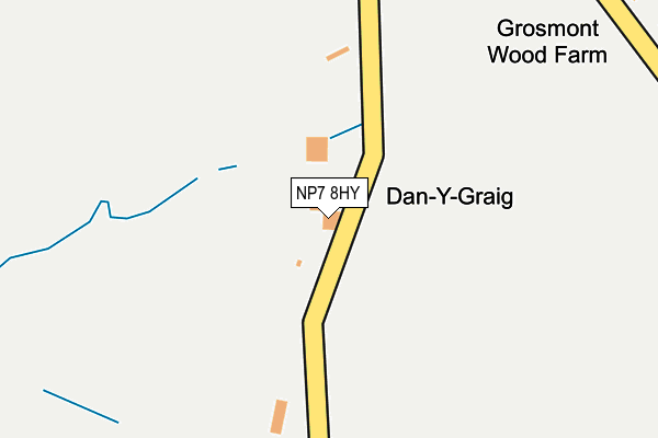NP7 8HY map - OS OpenMap – Local (Ordnance Survey) NP7 8HY map - OS OpenMap – Local (Ordnance Survey)