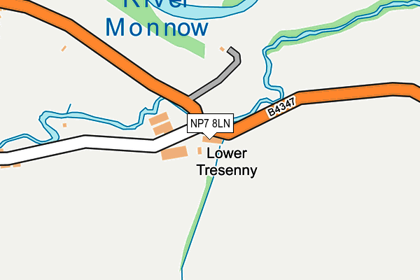 NP7 8LN map - OS OpenMap – Local (Ordnance Survey) NP7 8LN map - OS OpenMap – Local (Ordnance Survey)