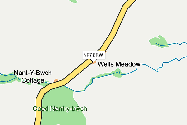 NP7 8RW map - OS OpenMap – Local (Ordnance Survey) NP7 8RW map - OS OpenMap – Local (Ordnance Survey)