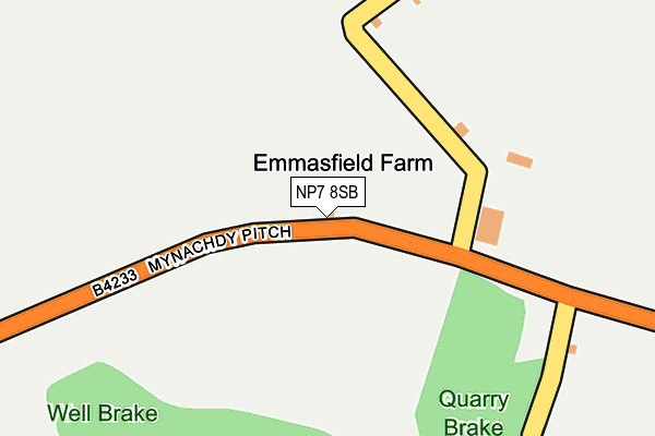 NP7 8SB map - OS OpenMap – Local (Ordnance Survey)