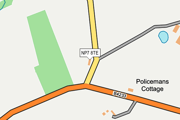 NP7 8TE map - OS OpenMap – Local (Ordnance Survey) NP7 8TE map - OS OpenMap – Local (Ordnance Survey)