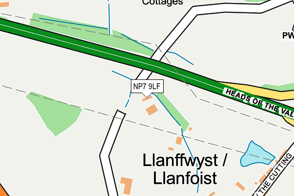 NP7 9LF map - OS OpenMap – Local (Ordnance Survey) NP7 9LF map - OS OpenMap – Local (Ordnance Survey)