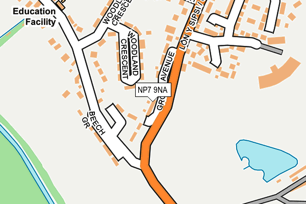 NP7 9NA map - OS OpenMap – Local (Ordnance Survey) NP7 9NA map - OS OpenMap – Local (Ordnance Survey)