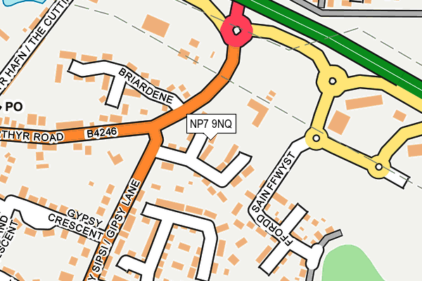 NP7 9NQ map - OS OpenMap – Local (Ordnance Survey) NP7 9NQ map - OS OpenMap – Local (Ordnance Survey)