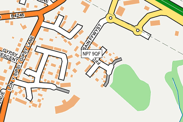 NP7 9QF map - OS OpenMap – Local (Ordnance Survey) NP7 9QF map - OS OpenMap – Local (Ordnance Survey)