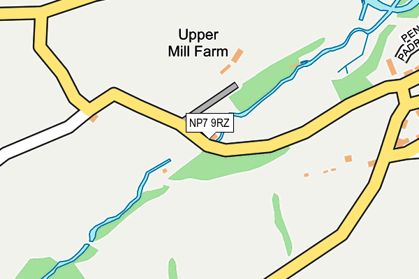 NP7 9RZ map - OS OpenMap – Local (Ordnance Survey) NP7 9RZ map - OS OpenMap – Local (Ordnance Survey)