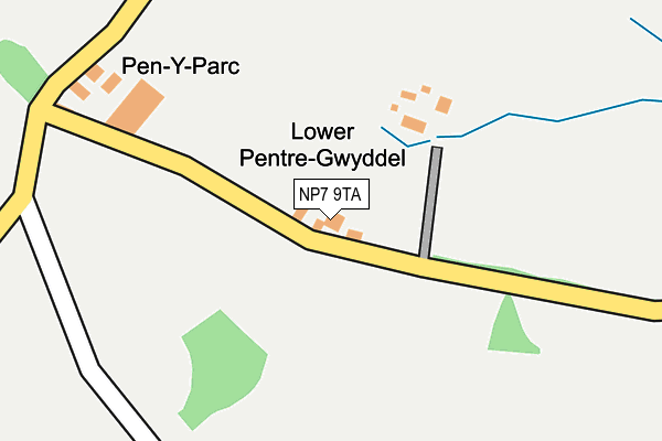 NP7 9TA map - OS OpenMap – Local (Ordnance Survey) NP7 9TA map - OS OpenMap – Local (Ordnance Survey)