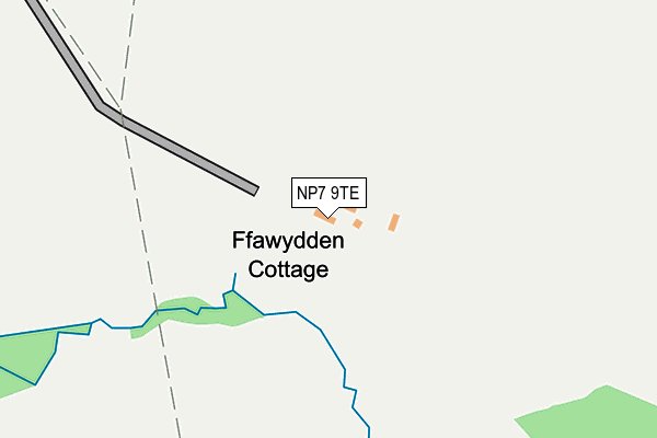 NP7 9TE map - OS OpenMap – Local (Ordnance Survey) NP7 9TE map - OS OpenMap – Local (Ordnance Survey)