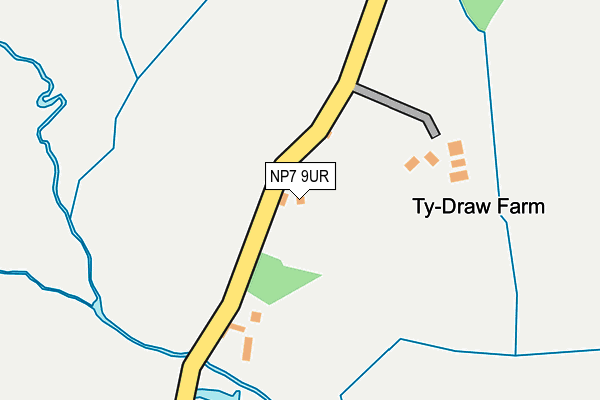 NP7 9UR map - OS OpenMap – Local (Ordnance Survey) NP7 9UR map - OS OpenMap – Local (Ordnance Survey)