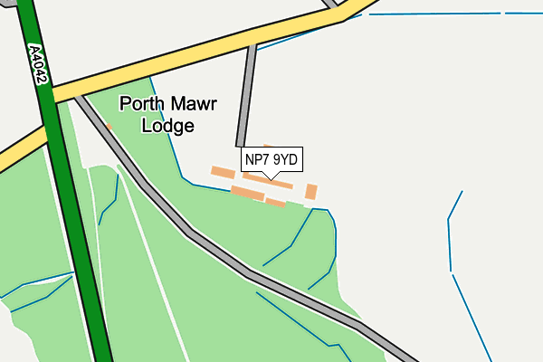 NP7 9YD map - OS OpenMap – Local (Ordnance Survey) NP7 9YD map - OS OpenMap – Local (Ordnance Survey)