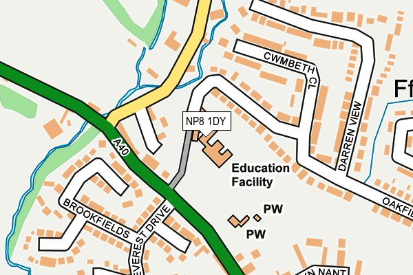 NP8 1DY map - OS OpenMap – Local (Ordnance Survey) NP8 1DY map - OS OpenMap – Local (Ordnance Survey)