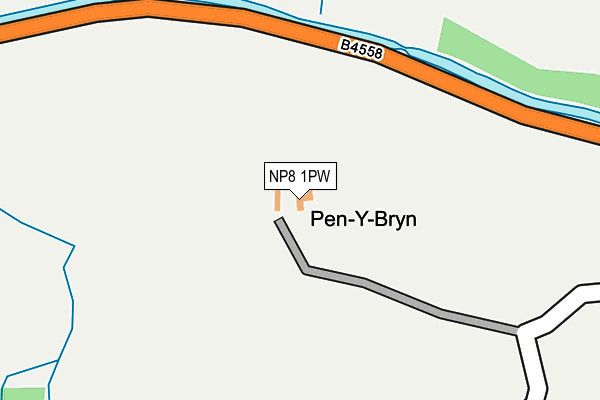 NP8 1PW map - OS OpenMap – Local (Ordnance Survey) NP8 1PW map - OS OpenMap – Local (Ordnance Survey)