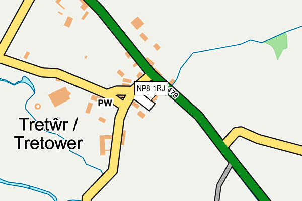 NP8 1RJ map - OS OpenMap – Local (Ordnance Survey) NP8 1RJ map - OS OpenMap – Local (Ordnance Survey)