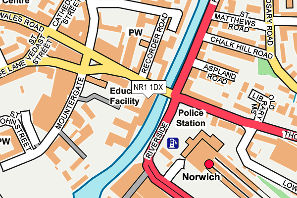 NR1 1DX map - OS OpenMap – Local (Ordnance Survey) NR1 1DX map - OS OpenMap – Local (Ordnance Survey)