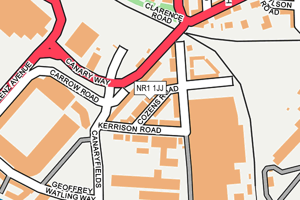 NR1 1JJ map - OS OpenMap – Local (Ordnance Survey) NR1 1JJ map - OS OpenMap – Local (Ordnance Survey)