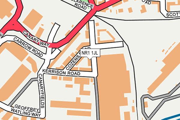 NR1 1JL map - OS OpenMap – Local (Ordnance Survey) NR1 1JL map - OS OpenMap – Local (Ordnance Survey)