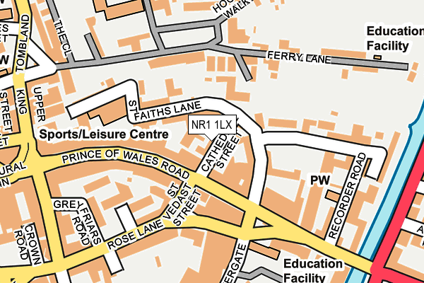 NR1 1LX map - OS OpenMap – Local (Ordnance Survey) NR1 1LX map - OS OpenMap – Local (Ordnance Survey)
