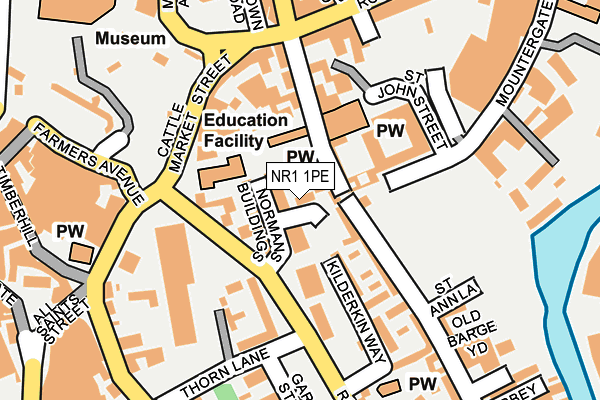NR1 1PE map - OS OpenMap – Local (Ordnance Survey) NR1 1PE map - OS OpenMap – Local (Ordnance Survey)