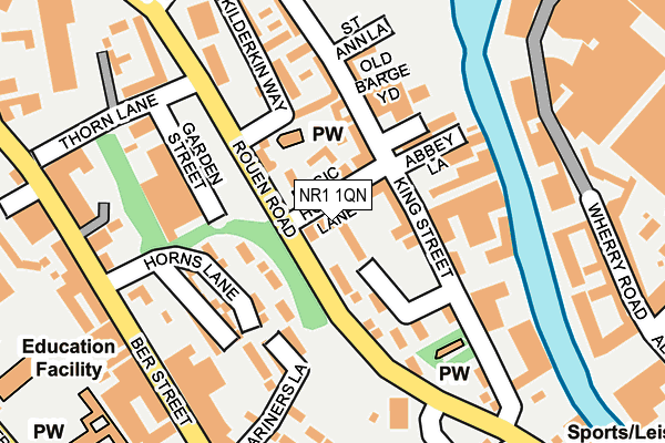 NR1 1QN map - OS OpenMap – Local (Ordnance Survey) NR1 1QN map - OS OpenMap – Local (Ordnance Survey)