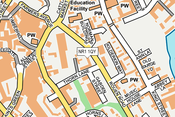 NR1 1QY map - OS OpenMap – Local (Ordnance Survey) NR1 1QY map - OS OpenMap – Local (Ordnance Survey)