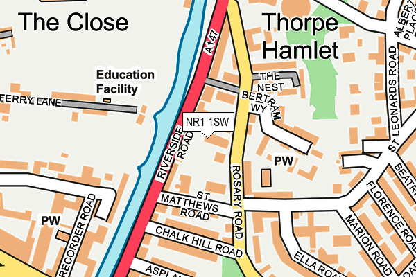 NR1 1SW map - OS OpenMap – Local (Ordnance Survey) NR1 1SW map - OS OpenMap – Local (Ordnance Survey)
